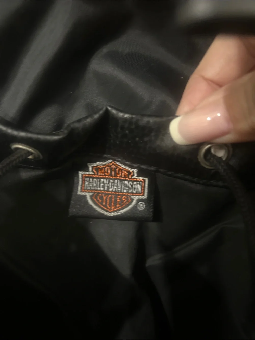 Harley-Davidson Black Mini Backpack with Multicolor Floral Embroidery